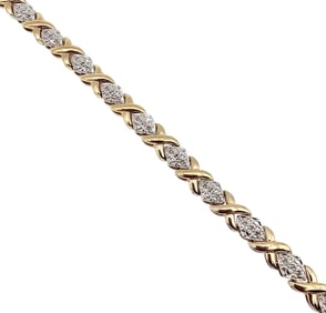 MD Diamond Sterling Silver Tennis Bracelet 17.1 G