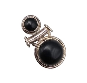 Onyx Sterling Silver Pendant 7.3 G