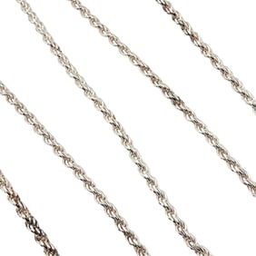 Sterling Silver Rope Chain Necklace 5.9 G