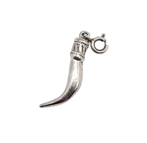 TC Sterling Silver Italian Horn Chili Pepper Pendant 2.1 G