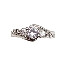 SUN White Sapphire Sterling Silver Cocktail Ring Size 6.25 3.5 G