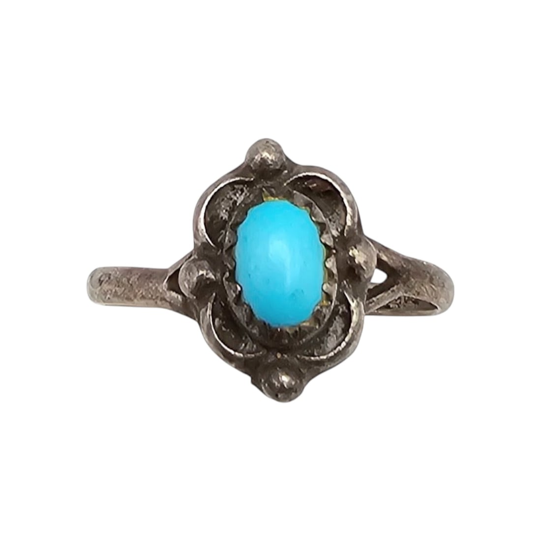 Southwestern Turquoise Sterling Silver Ring Size 6.25 2.2 G (1 of 4)
