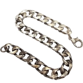 Sterling Silver Curb Chain Bracelet 22.6 G