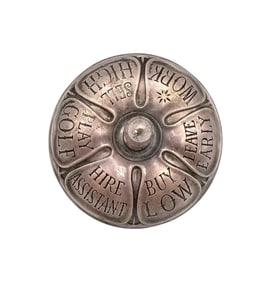 Vintage Sterling Silver Spinning Top Work Or Play Fortune Telling Toy 82.5 G