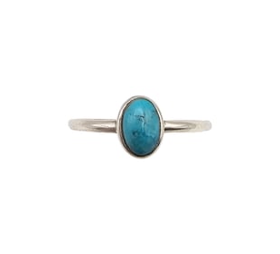 BOMA Turquoise Sterling Silver Ring Size 7.5 0.9 G