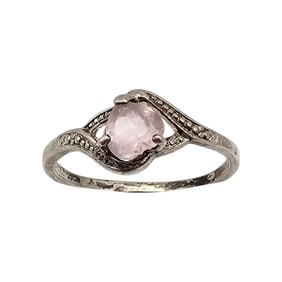 RJ Rhinestone Sterling Silver Cocktail Ring Size 10 2.6 G