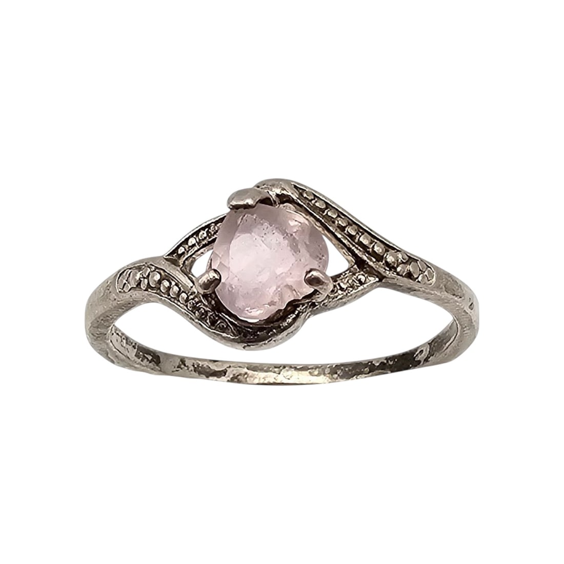 RJ Rhinestone Sterling Silver Cocktail Ring Size 10 2.6 G: RJ Rhinestone Sterling Silver Cocktail Ring Size 10 2.6 G