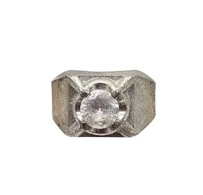 ESPO Clear Stone Sterling Silver Ring Size 8.5 15.6 G