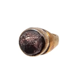 Signed Gold Over Sterling Silver Druzy Quartz? Ring Size 6.75 2.3 G