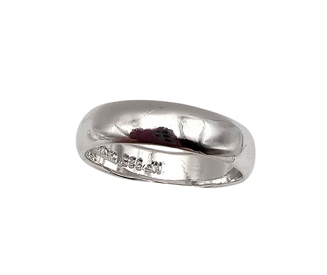 NF Sterling Silver Wedding Band Ring Size 8.25 4.2 G: NF Sterling Silver Wedding Band Ring Size 8.25 4.2 G