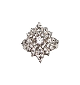 SW Cubic Zirconia Gold Over Sterling Silver Cocktail Ring Size 6 5.2 G