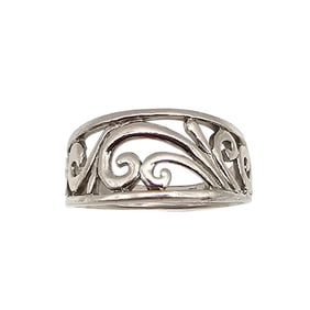 NF Swirl Sterling Silver Ring Size 7.75 3.5 G