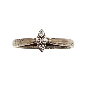 Platinaire Diamond Sterling Silver Cocktail Ring Size 7 2.5 G