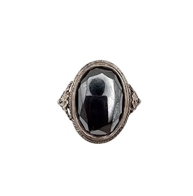 Uncas Hematite Sterling Silver Ring Size 5.5 2.7 G