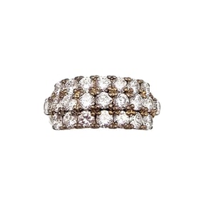 Signed Cubic Zirconia Gold Over Sterling Silver Cocktail Ring Size 6.5 6.2 G
