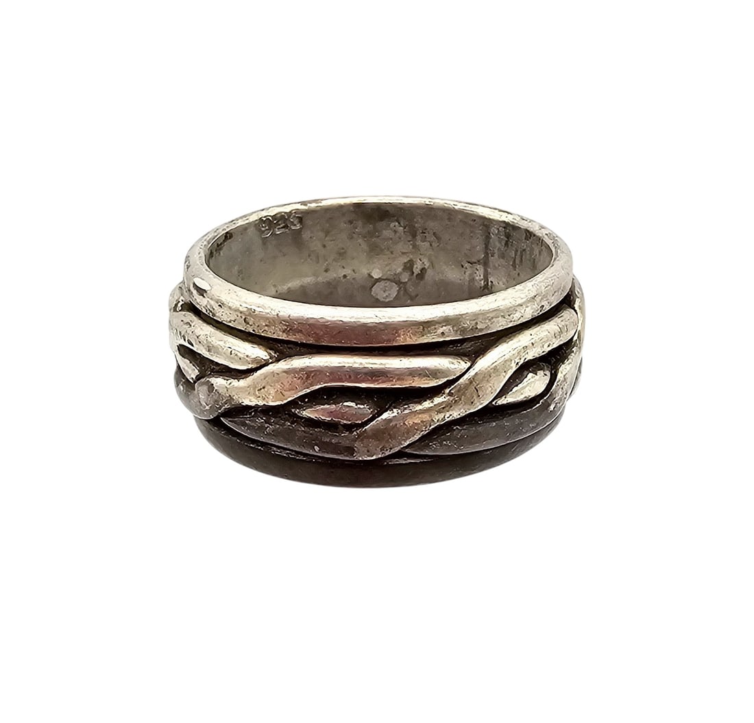 Sterling Silver Spinner Ring Size 9.25 10.8 G: Sterling Silver Spinner Ring Size 9.25 10.8 G