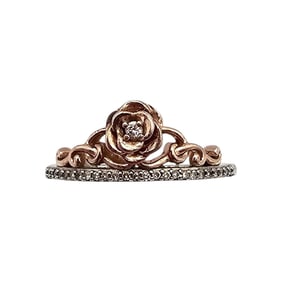 Disney 14K Gold Sterling Silver Crown Ring Size 6.5 2.5 G
