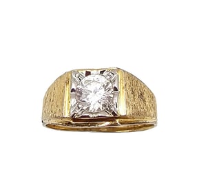 FZ PC Rhinestone Gold Over Sterling Silver Ring Size 10.25 4.8 G