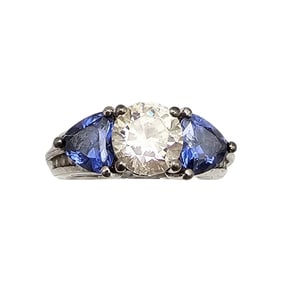 Kk Cubic Zirconia Sterling Silver Cocktail Ring Size 5.75 5.1 G