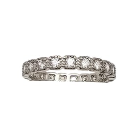 Rhinestone Sterling Silver Cocktail Ring Size 7.75 1.9 G