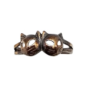 Sterling Silver Cat Ring Size 5.25 1.2 G