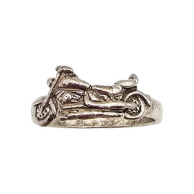OTT Sterling Silver Motorcycle Ring Size 9.25 4.4 G