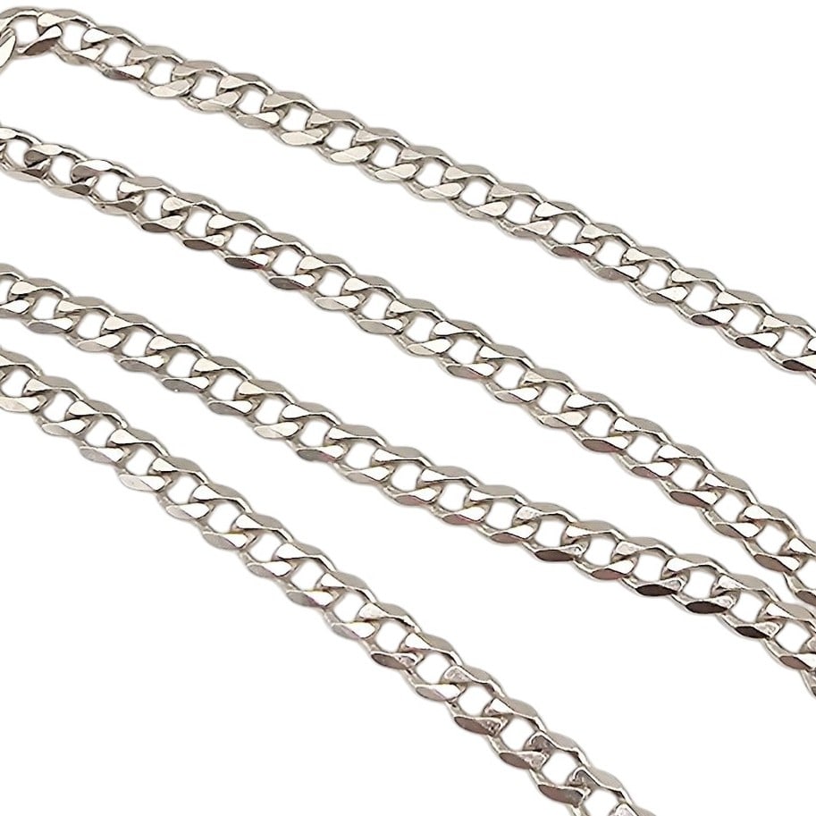 Sterling Silver Curb Chain Necklace 16.9 G (1 of 4)