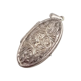 Sterling Silver Ivy Design Locket Pendant 8.3 G