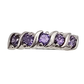 Ross Simons Cubic Zirconia Sterling Silver Cocktail Ring Size 6.75 3.3 G