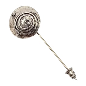 Sterling Silver Swirl Design Lapel Pin 4.5 G