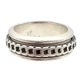 Sterling Silver Spinner Ring Size 7.5 11.3 G