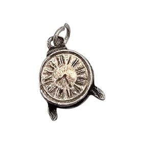 Sterling Silver Alarm Clock Charm 3.3 G