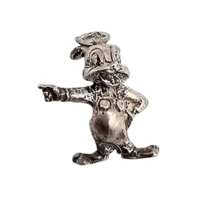 Sterling Silver Vintage Old School Bunny 'Bugs Bunny' Charm 2.9 G
