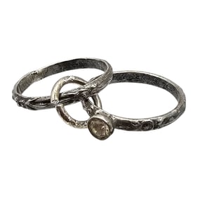 Sterling Silver Engagement Ring Charm 0.8 G