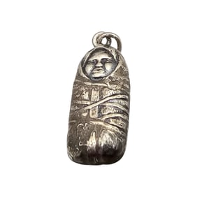Sterling Silver Papoose Baby Charm 1.8 G