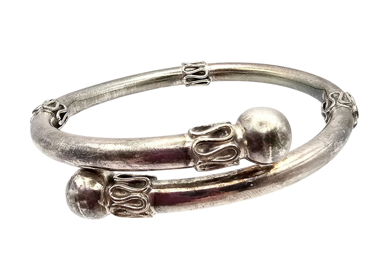 Sterling Silver Wrap Bangle Bracelet 20 G (1 of 4)