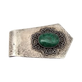 Israel Agate Sterling Silver Money Clip 18.9 G