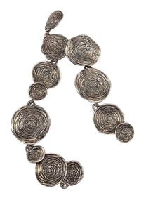 HG Hagit Gorali Sterling Silver Modernist Pendant 21.9 G