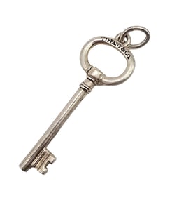 Tiffany & Company Sterling Silver Key Pendant 2 G