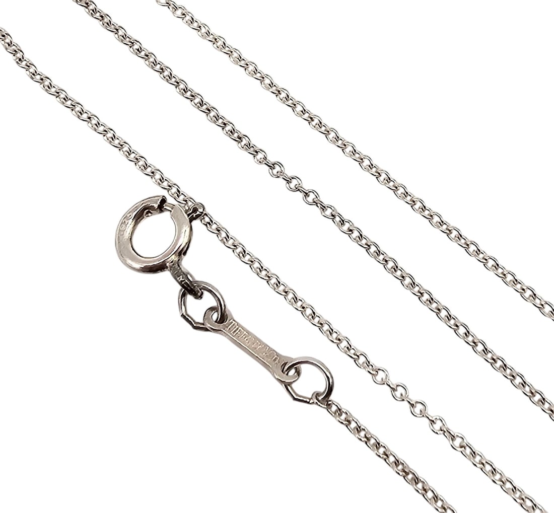 Tiffany & Company Sterling Silver Cable Chain Necklace 1.4 G (1 of 3)