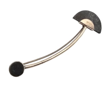 Signed Sterling Silver Modernist Brooch 8.8 G