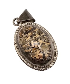 Jasper Amethyst Sterling Silver Pendant 31.6 G
