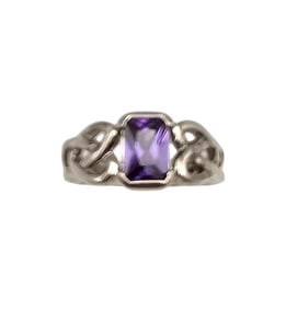 RJ Avon Rhinestone Sterling Silver Cocktail Ring Size 5.5 3.7 G