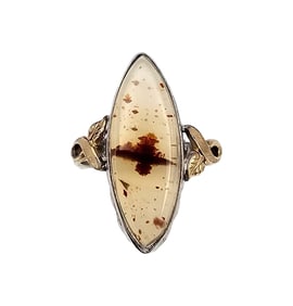 C&C Quartz 10K Gold Filled Sterling Silver Ring Size 5.75 3.2 G