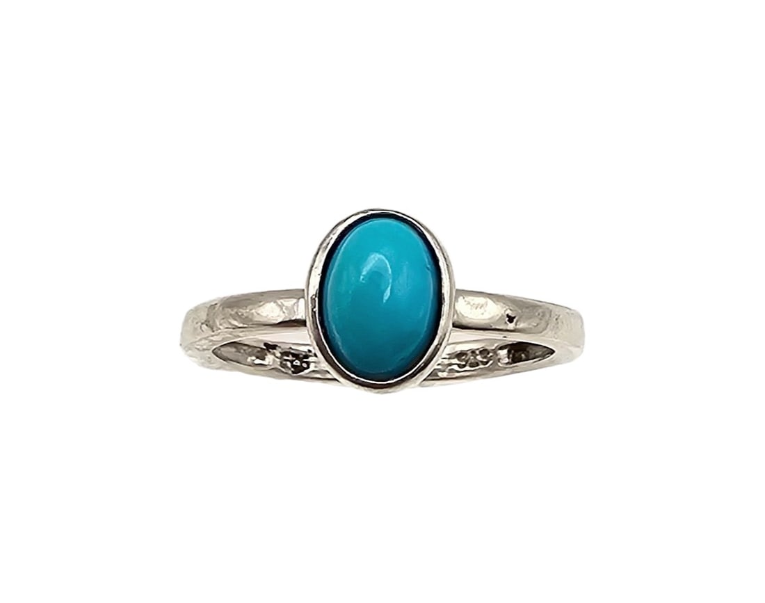 Turquoise Sterling Silver Ring Size 6 1.8 G (1 of 3)