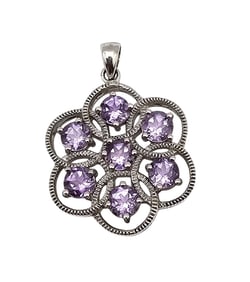 Amethyst Sterling Silver Pendant 5.1 G