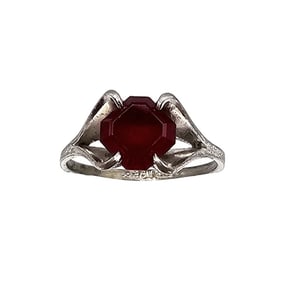 ESPO Rhinestone Sterling Silver Cocktail Ring Size 6.25 2.1 G