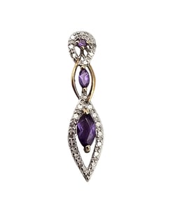 Amethyst Gold Over Sterling Silver Pendant 1.3 G