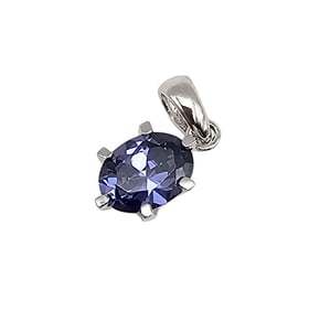 Rhinestone Sterling Silver Pendant 1.1 G