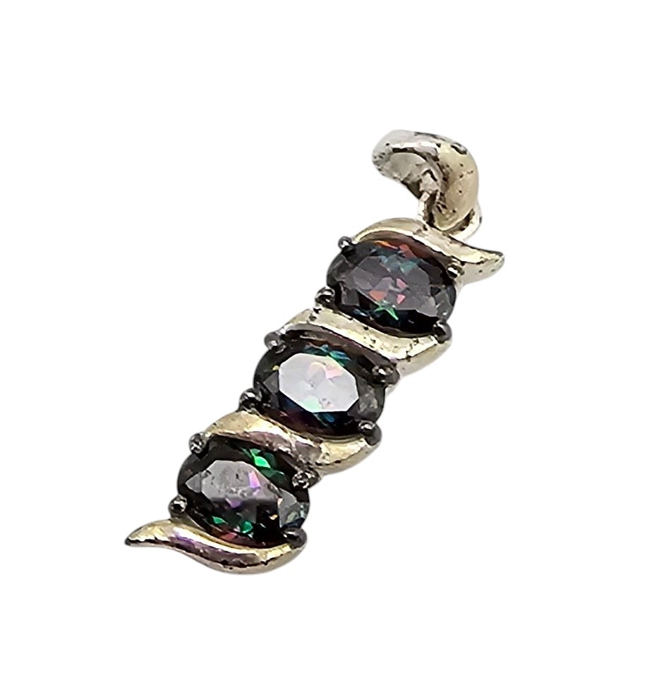 HAN Watermelon Rhinestone Sterling Silver Pendant 2.2 G: HAN Watermelon Rhinestone Sterling Silver Pendant 2.2 G